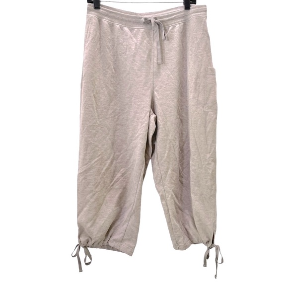 Studio Works Pants - Studio Works‎ Grey Cotton Blend Cropped Sweatpants L